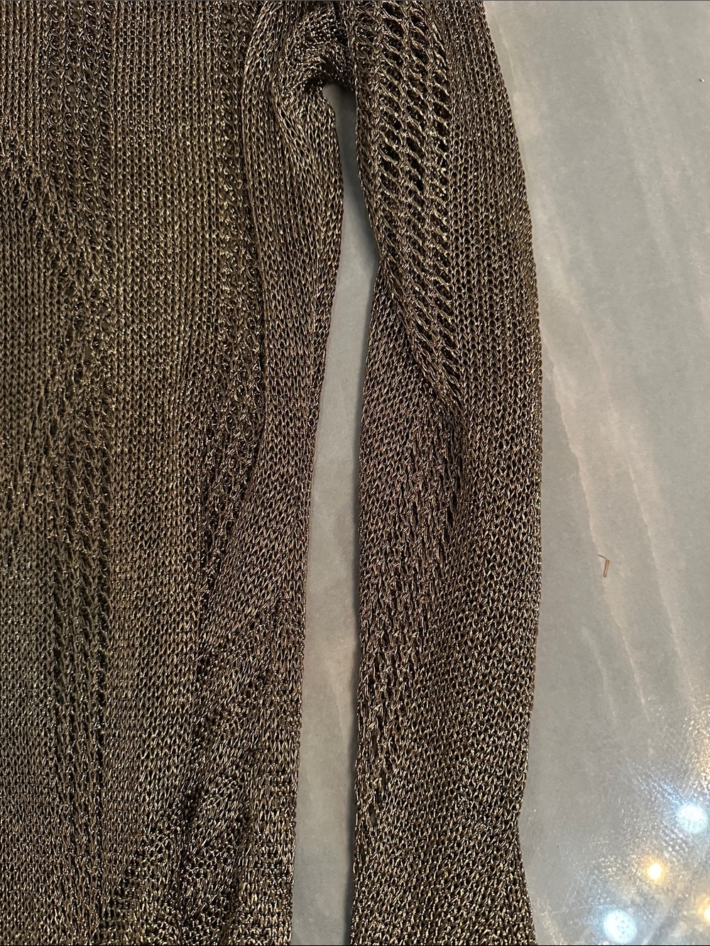 Sexy Metallic gold Long Swim Coverup or worn as a dress “Summer must have” - Picture 2 of 5